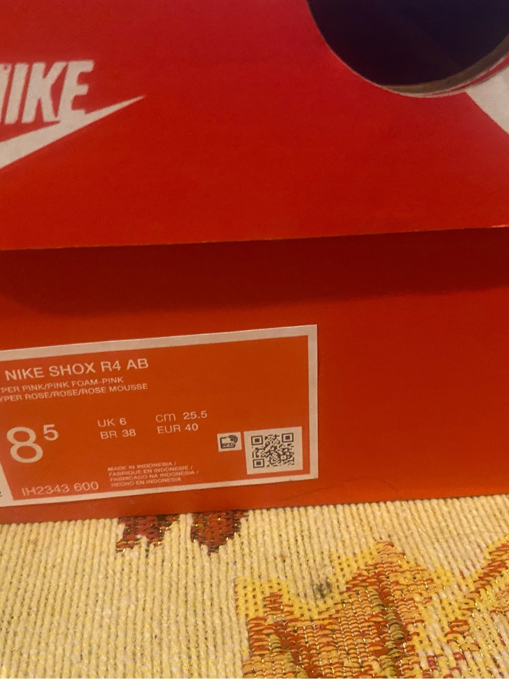 Nike Kids Shox R4 AB Pink/White Sneakers